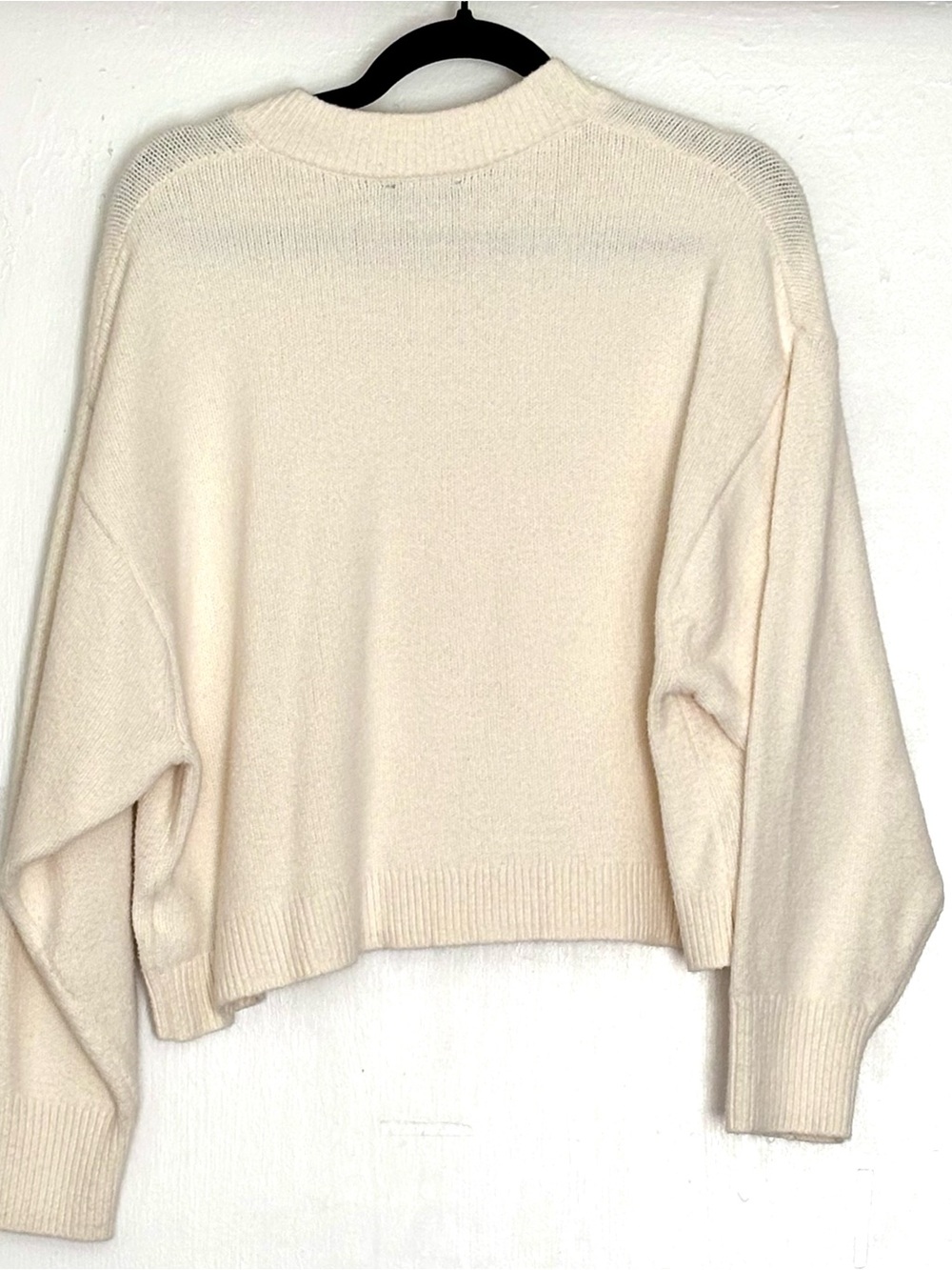 Gap CashSoft Oversized Chunky Cardigan Ivory Beige Frost Size LP - Picture 3 of 5